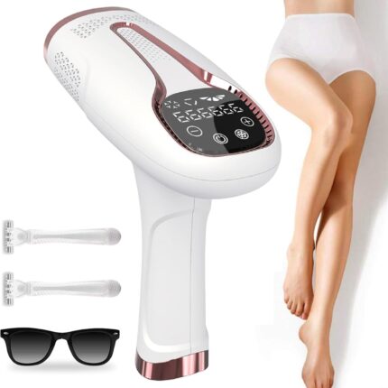 IPL Laser Hair Removal Machine For Women and Men, Permanent Painless Hair Removal Device at Home 999,999 Flashes Touch Screen Portable Pulse Laser Hair Removal