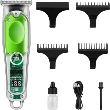 Hair Clippers for Men, Transparent Electric Cordless Clippers for Hair Cutting, Professional Barber Clippers, USB Rechargeable Wireless Haircut Clippers
