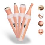 Rechargeable Women Trimmer 4 in 1 Facial Hair, Eyebrow, Nose Trimmer & Body Shaver 4in1 Hair Removal Machine Painless