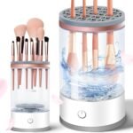 Electric Makeup Brush Cleaner Machine, USB Portable Make up Brush Cleaner for All Size Makeup Brush Multi Functional Tool for Automatic Cleaning, Drying, and Storage Great Gift for Women